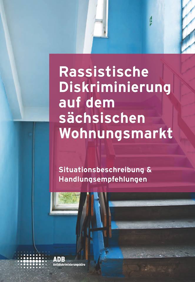 Cover der Broschüre Rassistische Diskriminierung auf dem sächs. Wohnungsmarkt